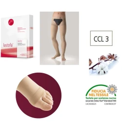 Компресійна панчоха з бавовною на одну ногу 3 класу Lastofa with cotton