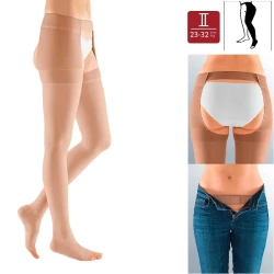Компресійний панчіх duomed 2 клас компресії із застібкою на талії