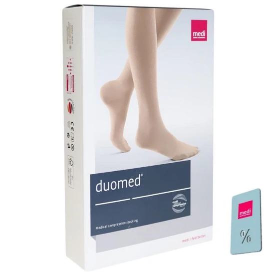 Компресійний панчіх duomed 2 клас компресії із застібкою на талії